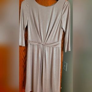 NWOT/ Tahari Metallic Rose Gold dress